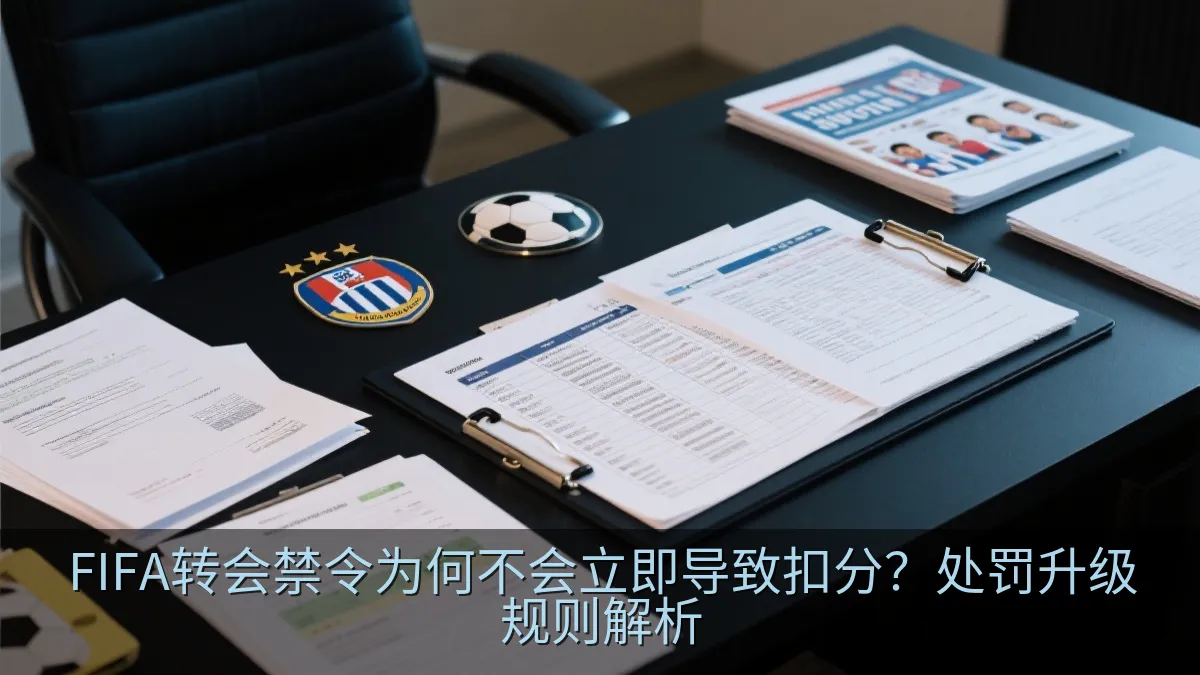 足球转会窗口关闭概念画面,展示球员注册与财务文件